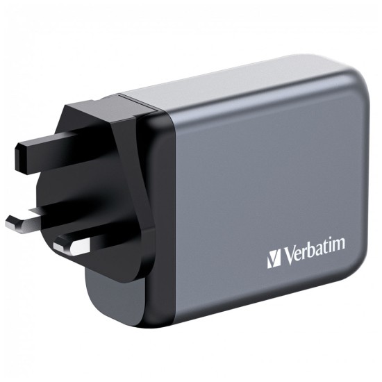 Зарядний пристрій Verbatim GaN 100 W 4 ports (2xUSB-C-100 W,USB-C 65 W /USB-A -3.0) (32202) Зарядний пристрій Verbatim GaN 100 W 4 ports (2xUSB-C-100 W,USB-C 65 W /USB-A -3.0) (32202)
