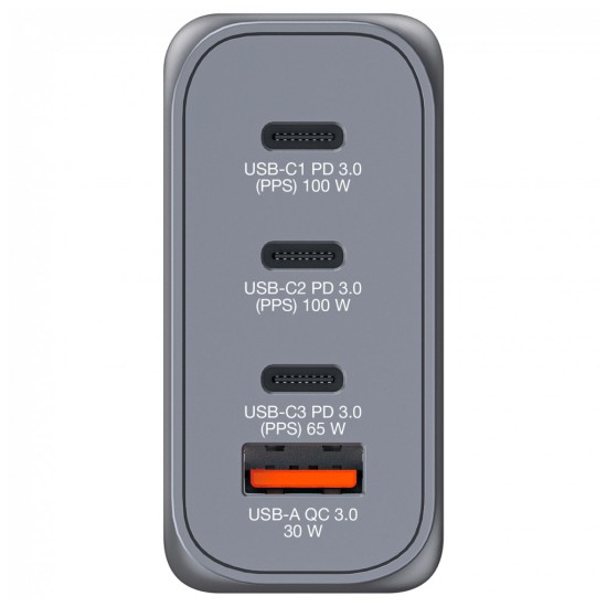 Зарядний пристрій Verbatim GaN 100 W 4 ports (2xUSB-C-100 W,USB-C 65 W /USB-A -3.0) (32202) Зарядний пристрій Verbatim GaN 100 W 4 ports (2xUSB-C-100 W,USB-C 65 W /USB-A -3.0) (32202)