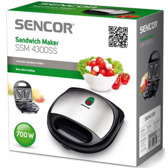 Сендвічниця Sencor SSM 4300 SS (SSM4300SS) Сендвічниця Sencor SSM 4300 SS (SSM4300SS)