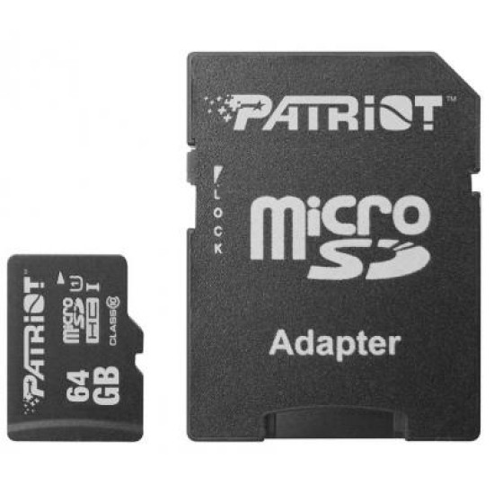 Карта пам'яті Patriot 64GB microSD class10 UHS-1 (PSF64GMCSDXC10) Карта пам'яті Patriot 64GB microSD class10 UHS-1 (PSF64GMCSDXC10)