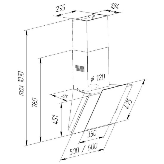 Вытяжка кухонная Pyramida NR-MV 50 M WH Вытяжка кухонная Pyramida NR-MV 50 M WH