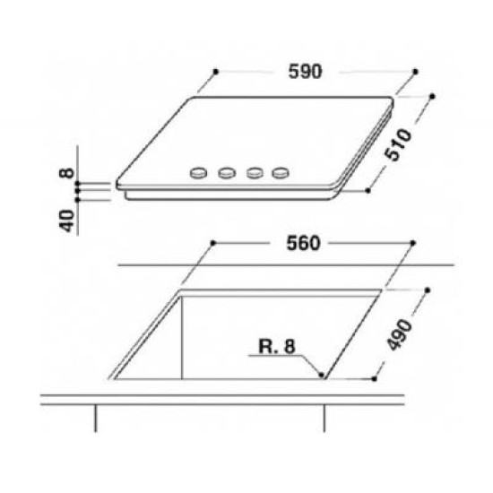 Варочна поверхня Whirlpool GOA 6425/NB (GOA6425NB) Варочна поверхня Whirlpool GOA 6425/NB (GOA6425NB)