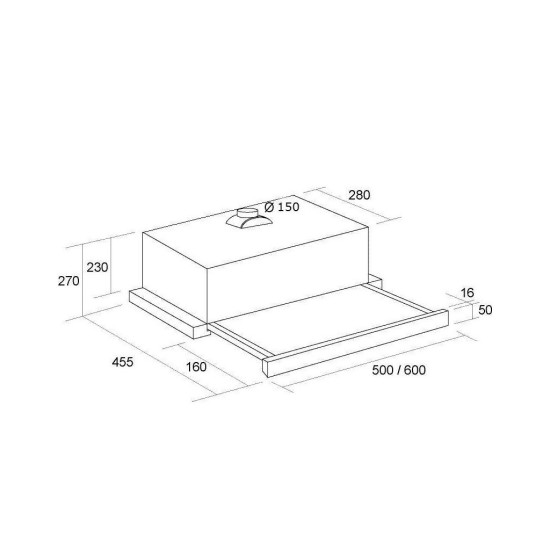 Витяжка кухонна Pyramida TL 50 (1100) WH Витяжка кухонна Pyramida TL 50 (1100) WH
