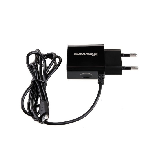 Зарядний пристрій Grand-X 5V 2,1A 2USB + micro USB Black (CH-35B) Зарядний пристрій Grand-X 5V 2,1A 2USB + micro USB Black (CH-35B)