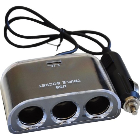Зарядний пристрій Atcom ES-09 (HUB 3*DC12 + 1*USB, 2.1A) (13151) Зарядний пристрій Atcom ES-09 (HUB 3*DC12 + 1*USB, 2.1A) (13151)