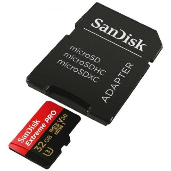 Карта пам'яті SanDisk 32GB microSD class 10 V30 A1 UHS-I U3 4K Extreme Pro (SDSQXCG-032G-GN6MA) Карта пам'яті SanDisk 32GB microSD class 10 V30 A1 UHS-I U3 4K Extreme Pro (SDSQXCG-032G-GN6MA)