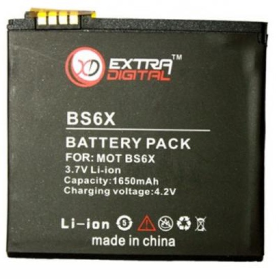 Акумуляторна батарея Extradigital Motorola BS6X (1650 mAh) (DV00DV6134) Акумуляторна батарея Extradigital Motorola BS6X (1650 mAh) (DV00DV6134)