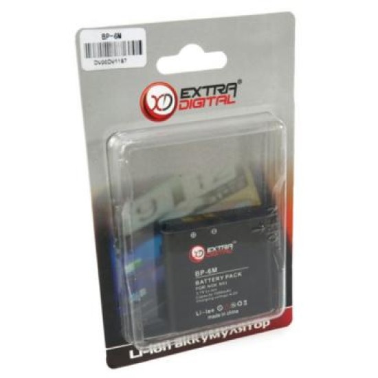 Акумуляторна батарея Extradigital Nokia BP-6M (1000 mAh) (DV00DV1187) Акумуляторна батарея Extradigital Nokia BP-6M (1000 mAh) (DV00DV1187)