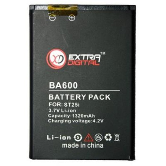 Акумуляторна батарея Extradigital Sony Ericsson BA600 (1320 mAh) (BMS6344) Акумуляторна батарея Extradigital Sony Ericsson BA600 (1320 mAh) (BMS6344)