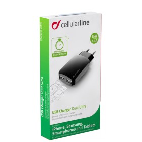 Зарядное устройство 2*USB 3,1A Cellularline (ACHUSBMOBILEDUAL3A)