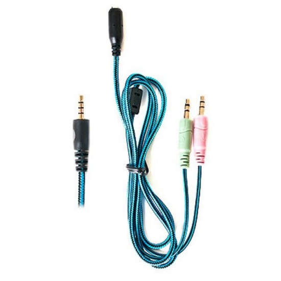 Навушники REAL-EL GDX-7500 black-blue Навушники REAL-EL GDX-7500 black-blue