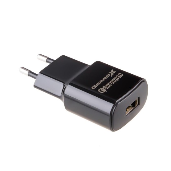 Зарядний пристрій Grand-X Quick Charge QС3.0, + cable USB -> Type C 1m (CH-550TC) Зарядний пристрій Grand-X Quick Charge QС3.0, + cable USB -> Type C 1m (CH-550TC)