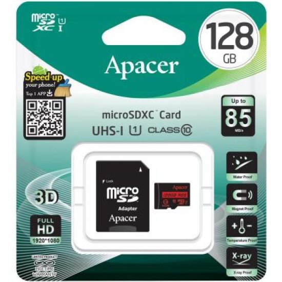 Карта пам'яті Apacer 128GB microSDXC Class10 UHS-I (AP128GMCSX10U5-R) Карта пам'яті Apacer 128GB microSDXC Class10 UHS-I (AP128GMCSX10U5-R)