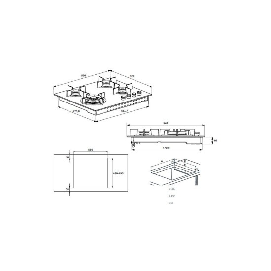 Варочная поверхность Beko HILW64225S Варочная поверхность Beko HILW64225S