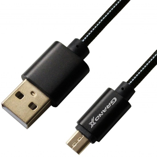 Дата кабель USB 2.0 AM to Micro 5P 1.0m Cu, 2.1A, Black Grand-X (MM-01B) Дата кабель USB 2.0 AM to Micro 5P 1.0m Cu, 2.1A, Black Grand-X (MM-01B)