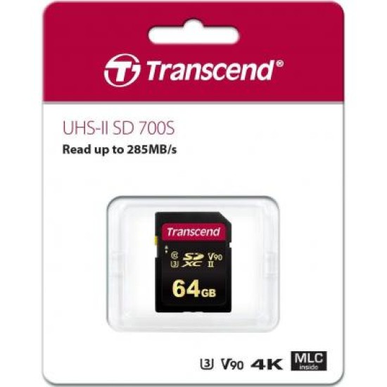 Карта памяти Transcend 64GB SDXC class 10 UHS-II U3 V90 MLC (TS64GSDC700S) Карта памяти Transcend 64GB SDXC class 10 UHS-II U3 V90 MLC (TS64GSDC700S)