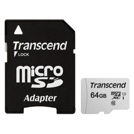Карта памяти Transcend 64GB microSDXC class 10 UHS-I U1 (TS64GUSD300S-A) Карта памяти Transcend 64GB microSDXC class 10 UHS-I U1 (TS64GUSD300S-A)