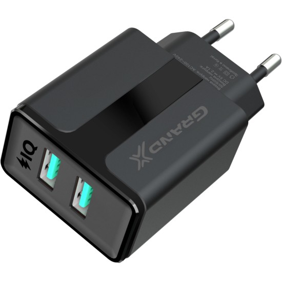 Зарядний пристрій Grand-X 5V 2,1A Black + cable USB-Lightning (CH15LTB) Зарядний пристрій Grand-X 5V 2,1A Black + cable USB-Lightning (CH15LTB)