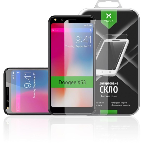 Скло захисне Vinga для Doogee X53 (VTPGS-DX53) Скло захисне Vinga для Doogee X53 (VTPGS-DX53)