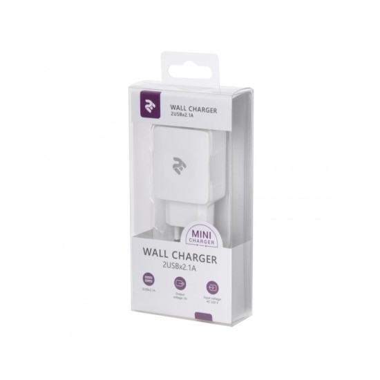 Зарядное устройство 2E Wall for 2 USB - DC5.0V/4.2 A, white (2E-WC4USB-W) Зарядное устройство 2E Wall for 2 USB - DC5.0V/4.2 A, white (2E-WC4USB-W)
