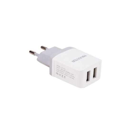 Зарядний пристрій Maxxter 2 USB, 5V/2.4A (UC-25A) Зарядний пристрій Maxxter 2 USB, 5V/2.4A (UC-25A)