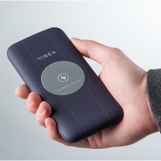 Батарея універсальна Vinga 10000 mAh Wireless QC3.0 PD soft touch purple (BTPB3510WLROP) Батарея універсальна Vinga 10000 mAh Wireless QC3.0 PD soft touch purple (BTPB3510WLROP)