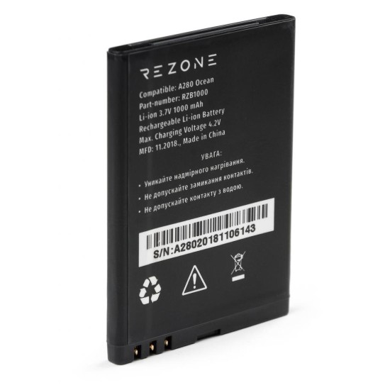 Акумуляторна батарея Rezone for A280 Ocean 1000mah (and all compatible with BL-4D) (BL-4D) Акумуляторна батарея Rezone for A280 Ocean 1000mah (and all compatible with BL-4D) (BL-4D)