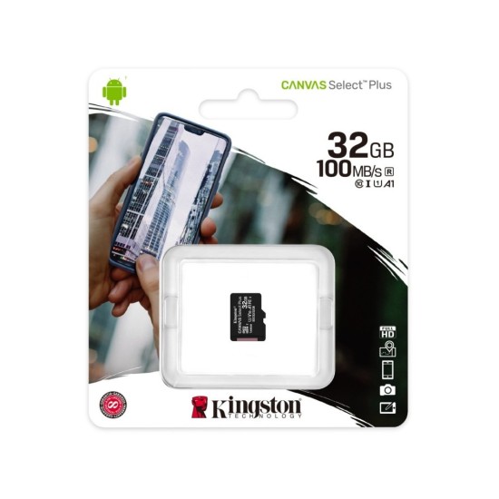 Карта пам'яті Kingston 32GB microSDHC class 10 UHS-I A1 (R-100MB/s) Canvas (SDCS2/32GBSP) Карта пам'яті Kingston 32GB microSDHC class 10 UHS-I A1 (R-100MB/s) Canvas (SDCS2/32GBSP)