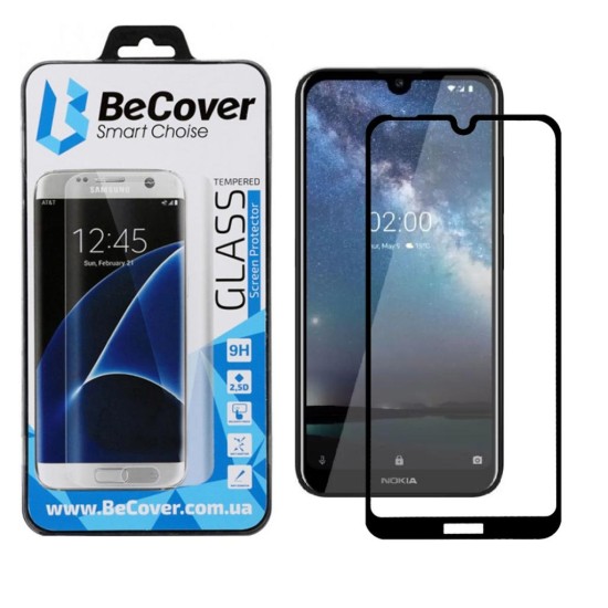 Скло захисне BeCover Nokia 2.2 Black (704076) Скло захисне BeCover Nokia 2.2 Black (704076)