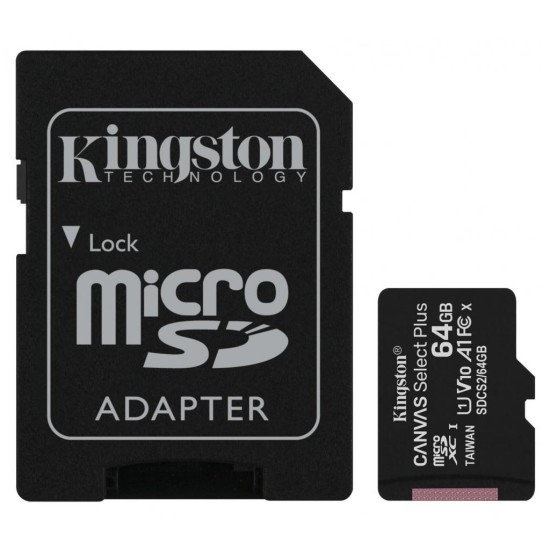 Карта пам'яті Kingston 64GB micSDXC class 10 A1 Canvas Select Plus (SDCS2/64GB) Карта пам'яті Kingston 64GB micSDXC class 10 A1 Canvas Select Plus (SDCS2/64GB)