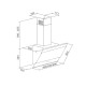 Вытяжка кухонная Eleyus Focus 700 60 BL Вытяжка кухонная Eleyus Focus 700 60 BL