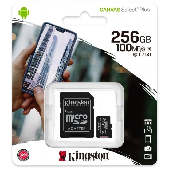 Карта памяти Kingston 256GB microSD class 10 A1 Canvas Select Plus (SDCS2/256GB) Карта памяти Kingston 256GB microSD class 10 A1 Canvas Select Plus (SDCS2/256GB)