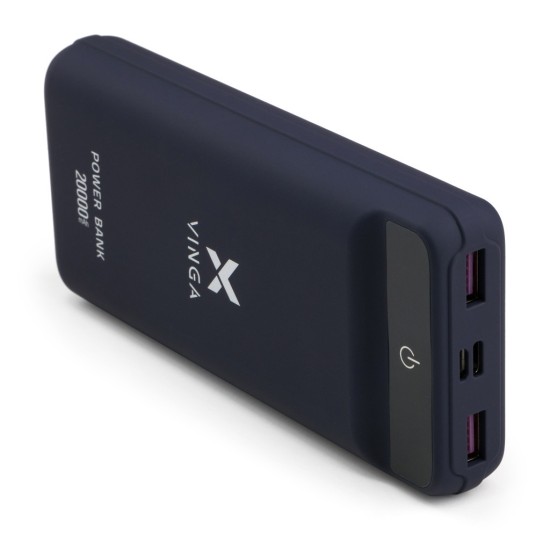 Батарея універсальна Vinga 20000 mAh QC3.0 Display soft touch purple (VPB2QLSP) Батарея універсальна Vinga 20000 mAh QC3.0 Display soft touch purple (VPB2QLSP)