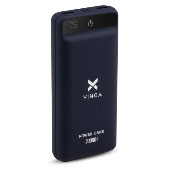 Батарея універсальна Vinga 20000 mAh QC3.0 Display soft touch purple (VPB2QLSP) Батарея універсальна Vinga 20000 mAh QC3.0 Display soft touch purple (VPB2QLSP)