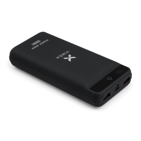 Батарея универсальная Vinga 20000 mAh QC3.0 Display soft touch black (VPB2QLSBK) Батарея универсальная Vinga 20000 mAh QC3.0 Display soft touch black (VPB2QLSBK)