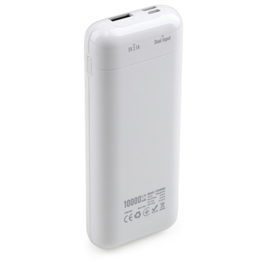 Батарея універсальна Vinga 10000 mAh glossy white (VPB1MWH) Батарея універсальна Vinga 10000 mAh glossy white (VPB1MWH)