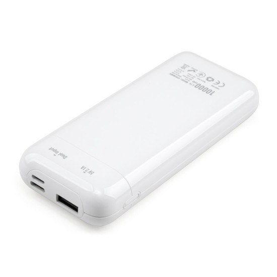 Батарея універсальна Vinga 10000 mAh glossy white (VPB1MWH) Батарея універсальна Vinga 10000 mAh glossy white (VPB1MWH)