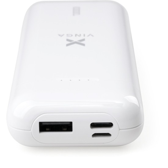 Батарея універсальна Vinga 10000 mAh glossy white (VPB1MWH) Батарея універсальна Vinga 10000 mAh glossy white (VPB1MWH)