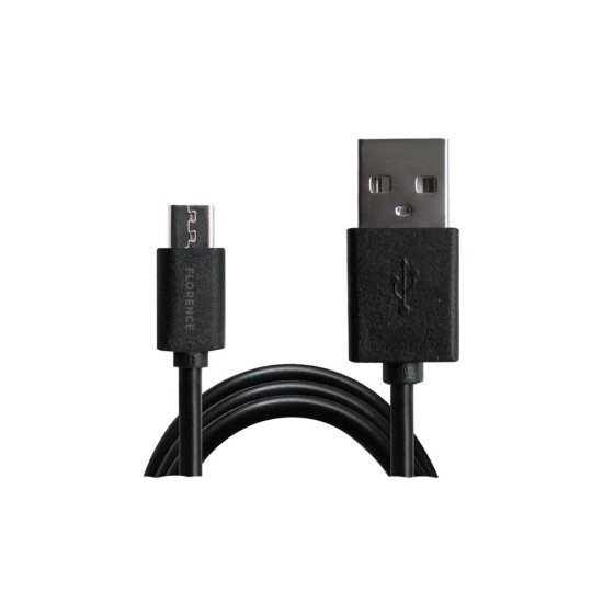 Зарядний пристрій Florence 1USB 1A + microUSB cable black (FL-1000-KM) (FL-1000-KM) Зарядний пристрій Florence 1USB 1A + microUSB cable black (FL-1000-KM) (FL-1000-KM)