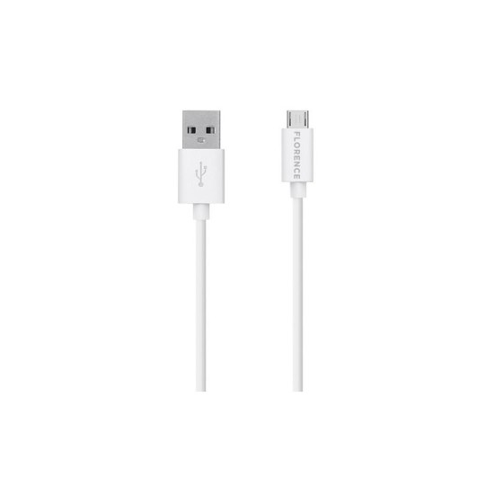 Зарядное устройство Florence 1USB 1A + microUSB cable white (FL-1000-WM) Зарядное устройство Florence 1USB 1A + microUSB cable white (FL-1000-WM)