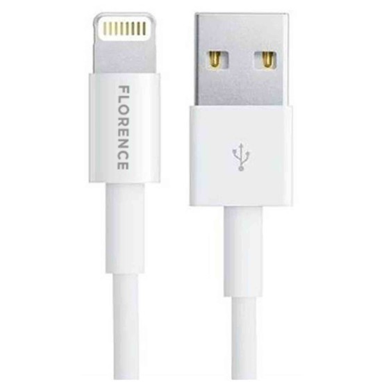 Зарядний пристрій Florence 1USB 2A + Lightning cable white (FL-1020-WL) Зарядний пристрій Florence 1USB 2A + Lightning cable white (FL-1020-WL)