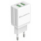 Зарядний пристрій Florence 2USB 2A + microUSB cable white (FL-1021-WM) Зарядний пристрій Florence 2USB 2A + microUSB cable white (FL-1021-WM)