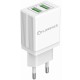 Зарядное устройство Florence 2USB 2A + Type-C cable white (FL-1021-WT) Зарядное устройство Florence 2USB 2A + Type-C cable white (FL-1021-WT)