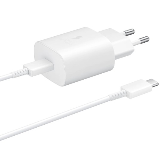 Зарядний пристрій Samsung EP-TA800XWEGRU 25W PD3.0 Type-C (White) (EP-TA800XWEGRU) Зарядний пристрій Samsung EP-TA800XWEGRU 25W PD3.0 Type-C (White) (EP-TA800XWEGRU)