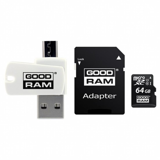 Карта пам'яті Goodram 64GB microSDXC class 10 UHS-I (M1A4-0640R12) Карта пам'яті Goodram 64GB microSDXC class 10 UHS-I (M1A4-0640R12)