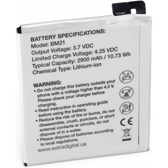 Акумуляторна батарея Extradigital Xiaomi Mi Note (BM21) 2900 mAh (BMX6447) Акумуляторна батарея Extradigital Xiaomi Mi Note (BM21) 2900 mAh (BMX6447)