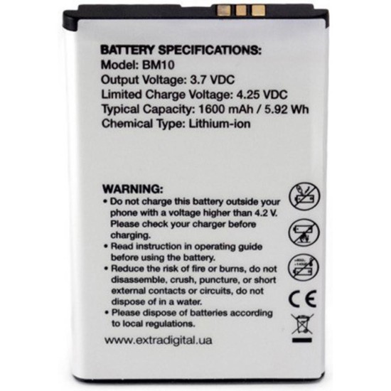 Акумуляторна батарея Extradigital Xiaomi Mi1 (BM10) 1600 mAh (BMX6437) Акумуляторна батарея Extradigital Xiaomi Mi1 (BM10) 1600 mAh (BMX6437)
