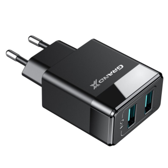 Зарядний пристрій Grand-X CH-50 2USB 5V 2,4A (CH-50) Зарядний пристрій Grand-X CH-50 2USB 5V 2,4A (CH-50)
