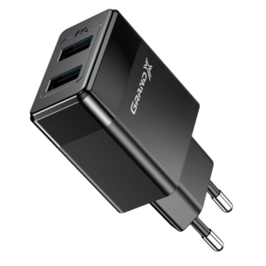Зарядний пристрій Grand-X CH-50 2USB 5V 2,4A (CH-50) Зарядний пристрій Grand-X CH-50 2USB 5V 2,4A (CH-50)