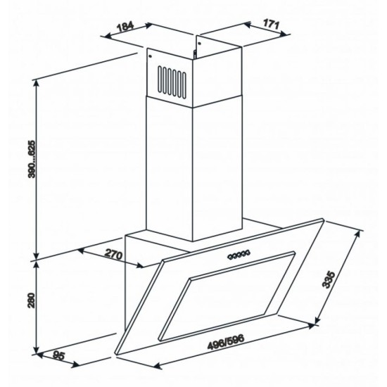 Вытяжка кухонная Eleyus VERTICAL 700 60 WH (VERTICAL70060WH) Вытяжка кухонная Eleyus VERTICAL 700 60 WH (VERTICAL70060WH)